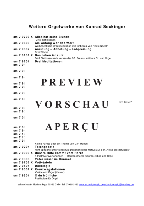 Produktgalerie: Seite 5 von 5 Concertino , , (Blechbläserquintett + Orgel) Trompete 2 in C
