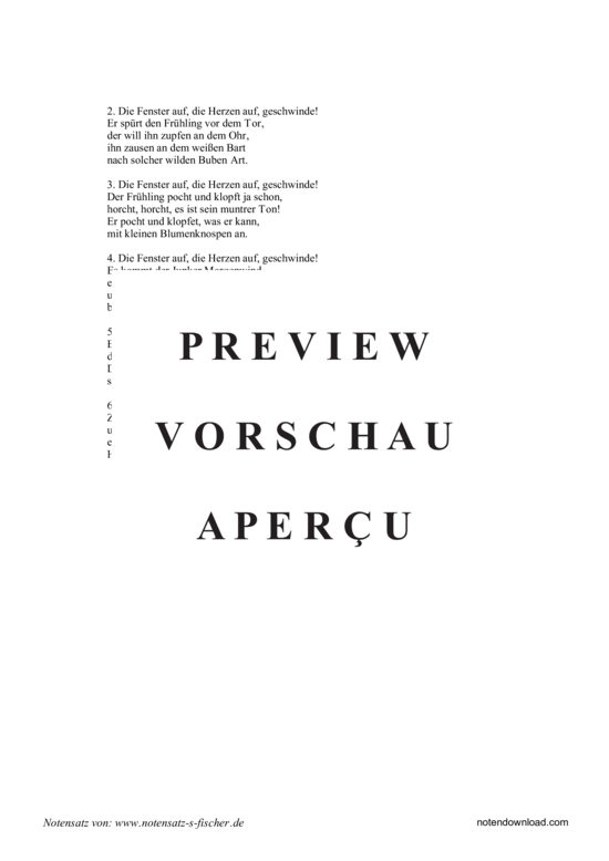 Product gallery: Page 3 of 3 Die Fenster auf, die Herzen auf, geschwinde , , Piano and Voice