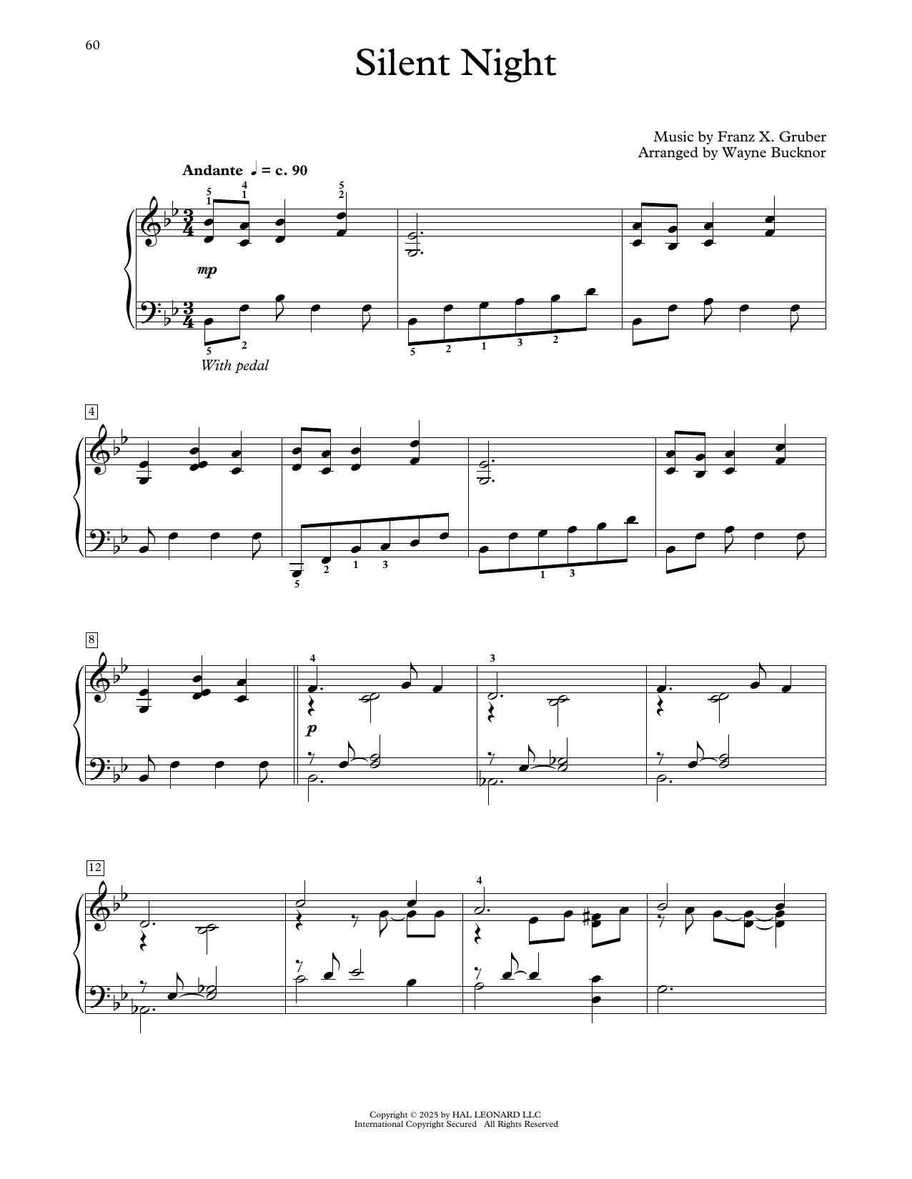 Produktgalerie: Seite 1 von 1 Silent Night (arr. Wayne Bucknor), Franz X. Gruber, Klavier