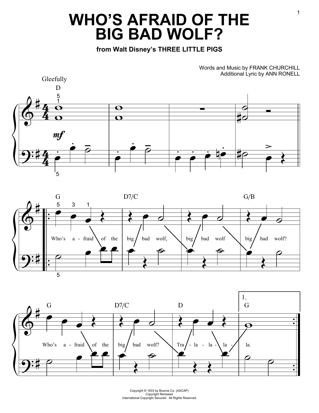 Produktbild zu: Who's Afraid Of The Big Bad Wolf? (from Three Little Pigs)