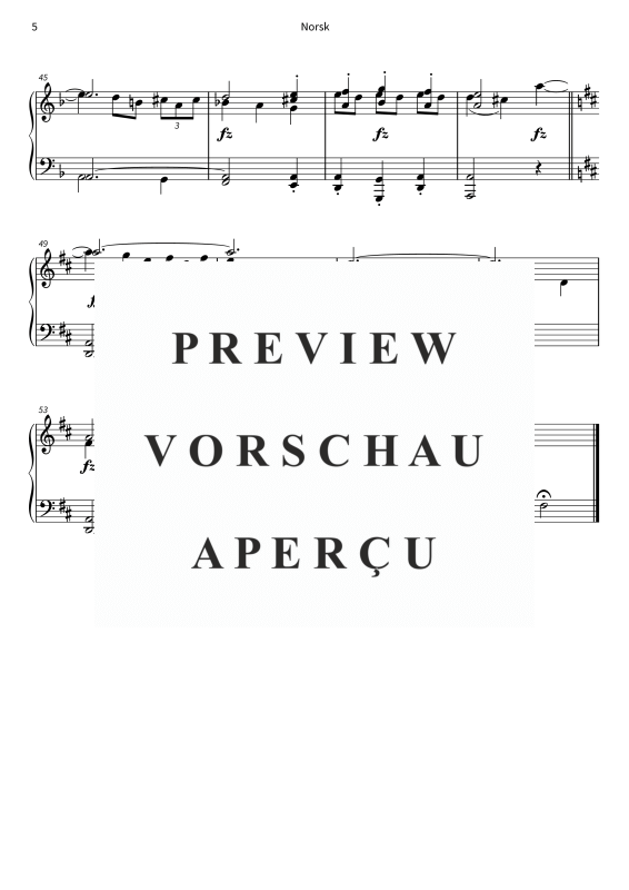 Product gallery: Page 7 of 7 Norsk - Nr. 6 fra Lyriske stykker, bok 1, op. 12, , Piano Solo