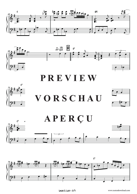 gallery: Linus and Lucy , , (Klavier Solo)