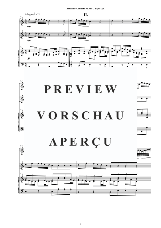 Product gallery: Page 8 of 11 Oboe Concerto No.5 in C-Dur Op.7, , 2 Oboes and Piano/Harpsichord