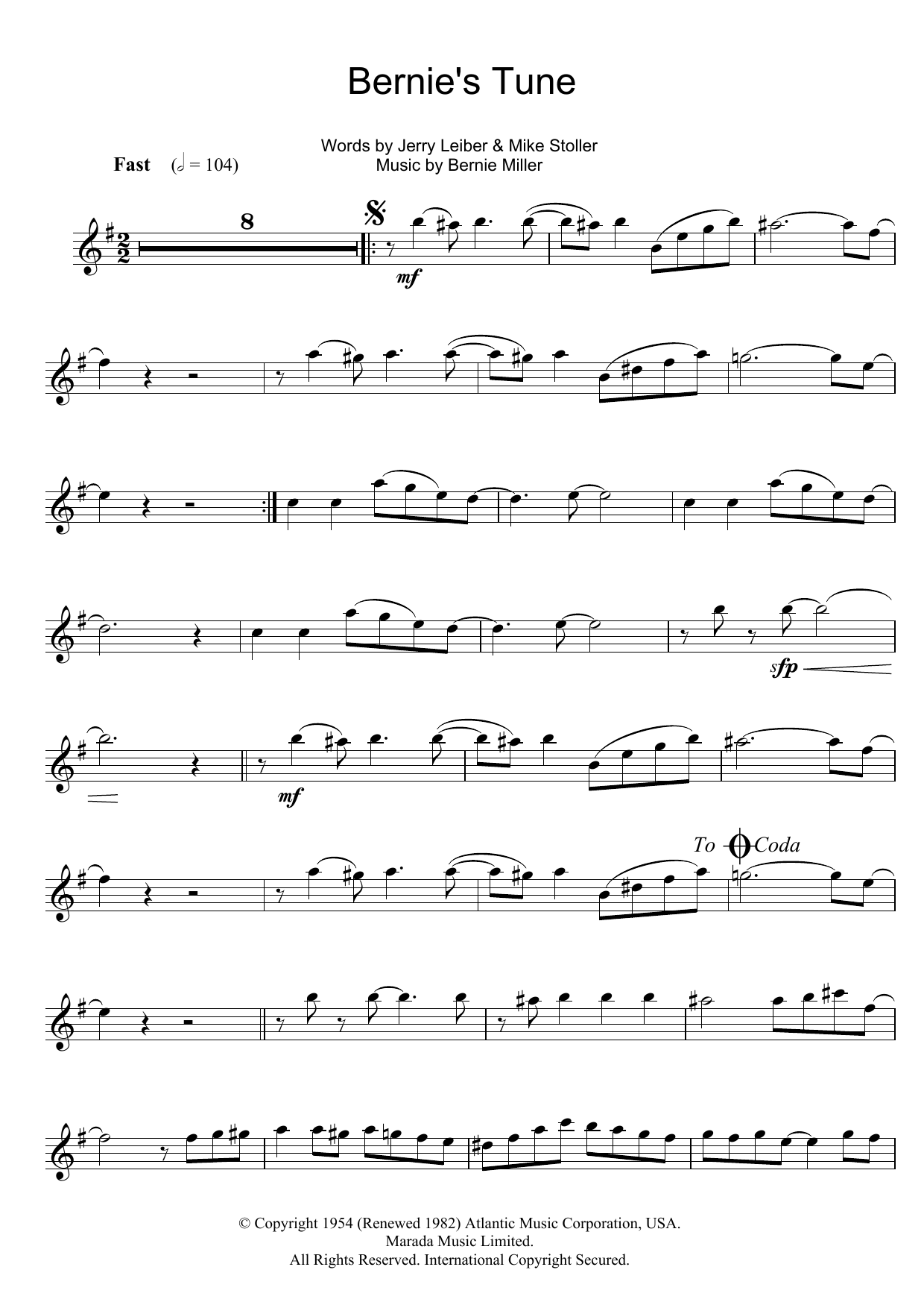 Product gallery: Page 1 of 1 Bernie's Tune, Bernie Miller