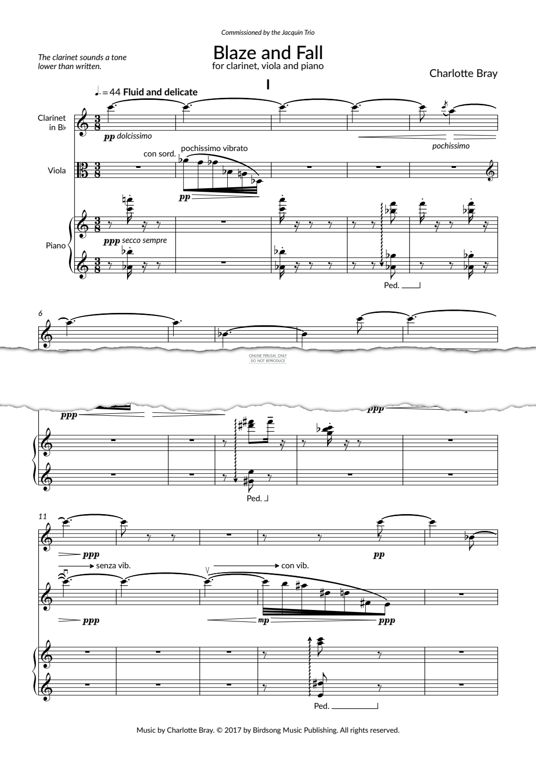 Produktgalerie: Seite 1 von 1 Blaze and Fall, , Klarinette, Klavier, Viola