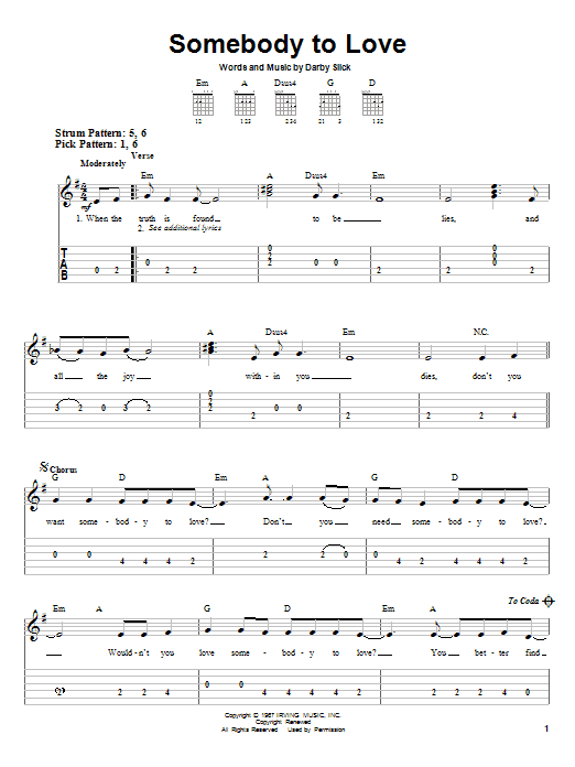 Product gallery: Page 1 of 1 Somebody To Love, Jefferson Airplane