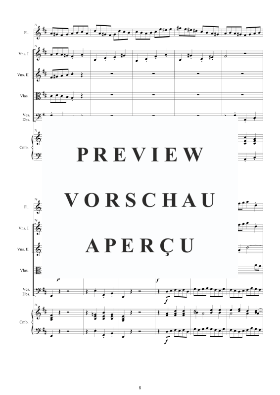 Produktgalerie: Seite 9 von 11 Orchester Suite No.2 in H-Moll BWV 1067, , Orchester Flöte, Streicher und Cembalo BC