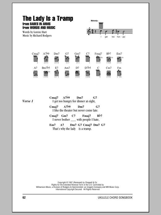 Product gallery: Page 1 of 1 The Lady Is A Tramp, Lorenz Hart