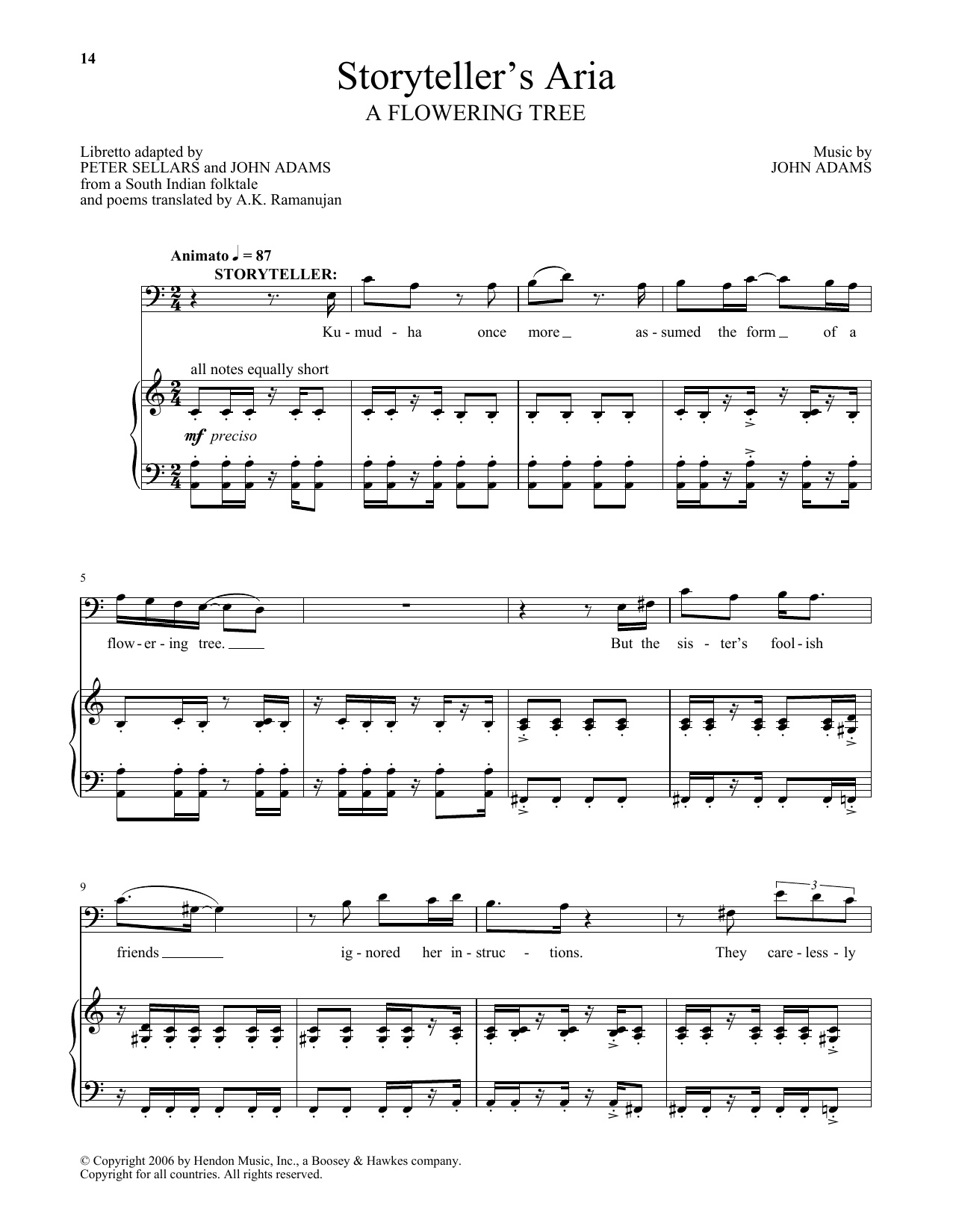 Produktbild zu: Storyteller's Aria (from A Flowering Tree)