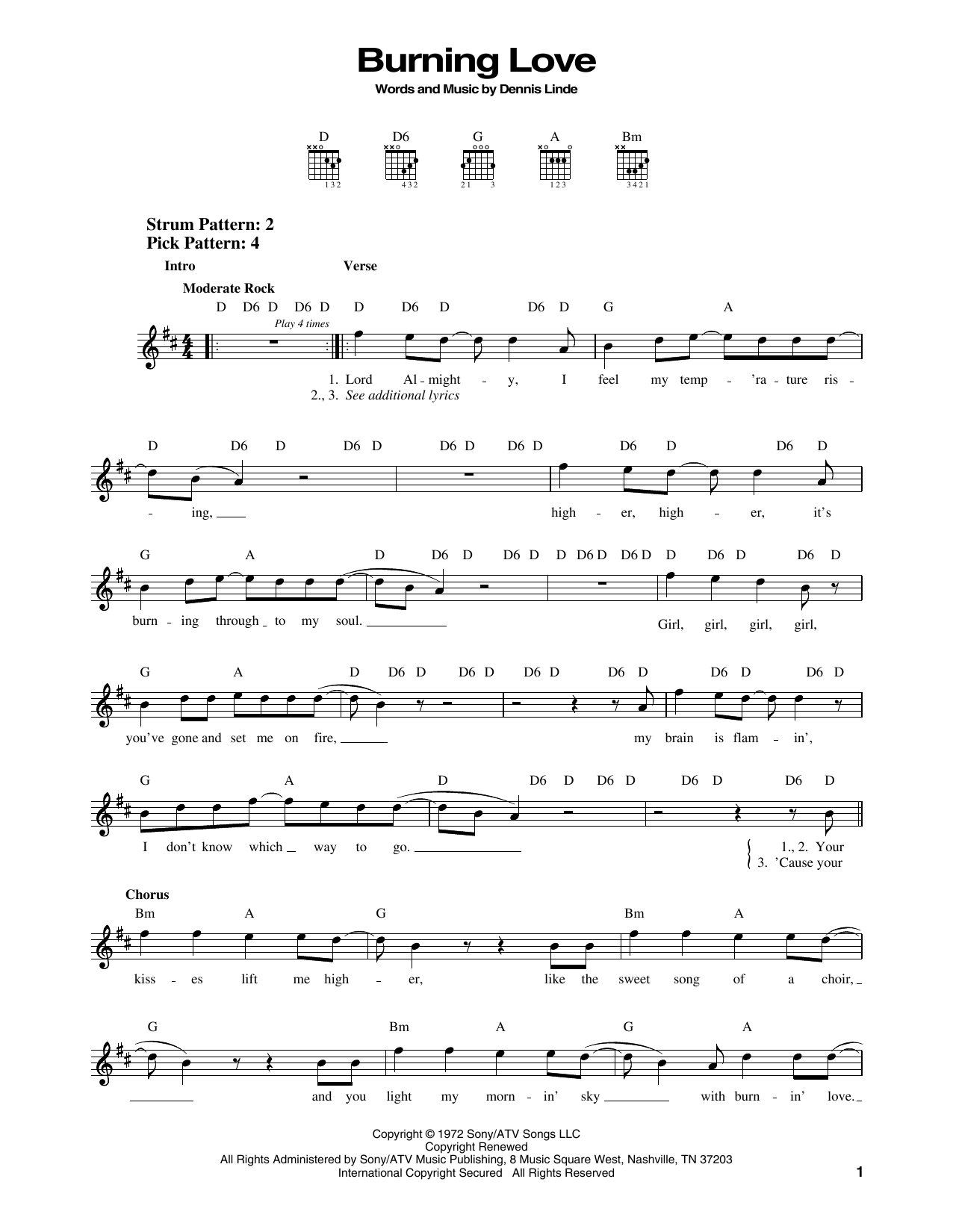 Produktgalerie: Seite 1 von 1 Burning Love, Elvis Presley, Gitarre