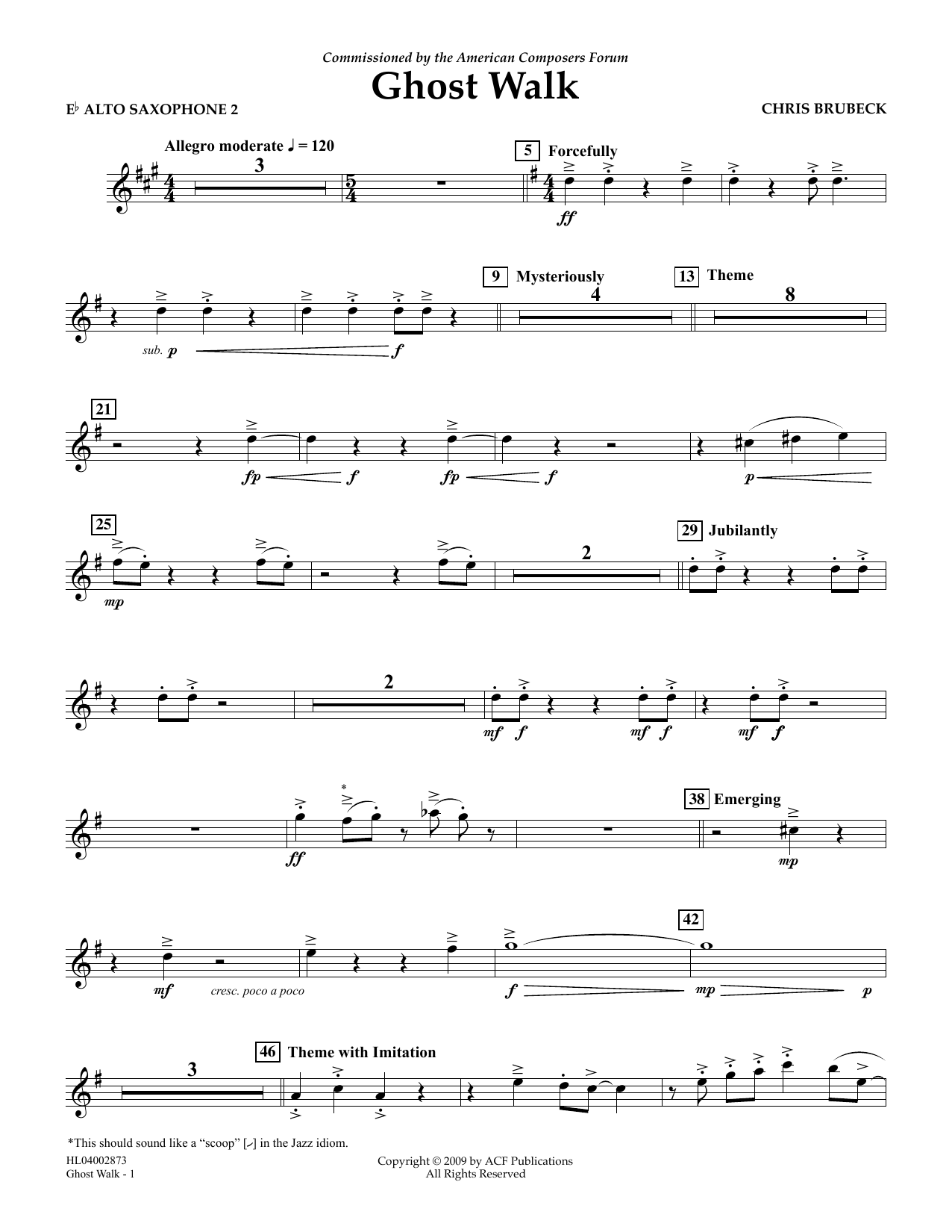 Product picture to: Ghost Walk - Eb Alto Saxophone 2
