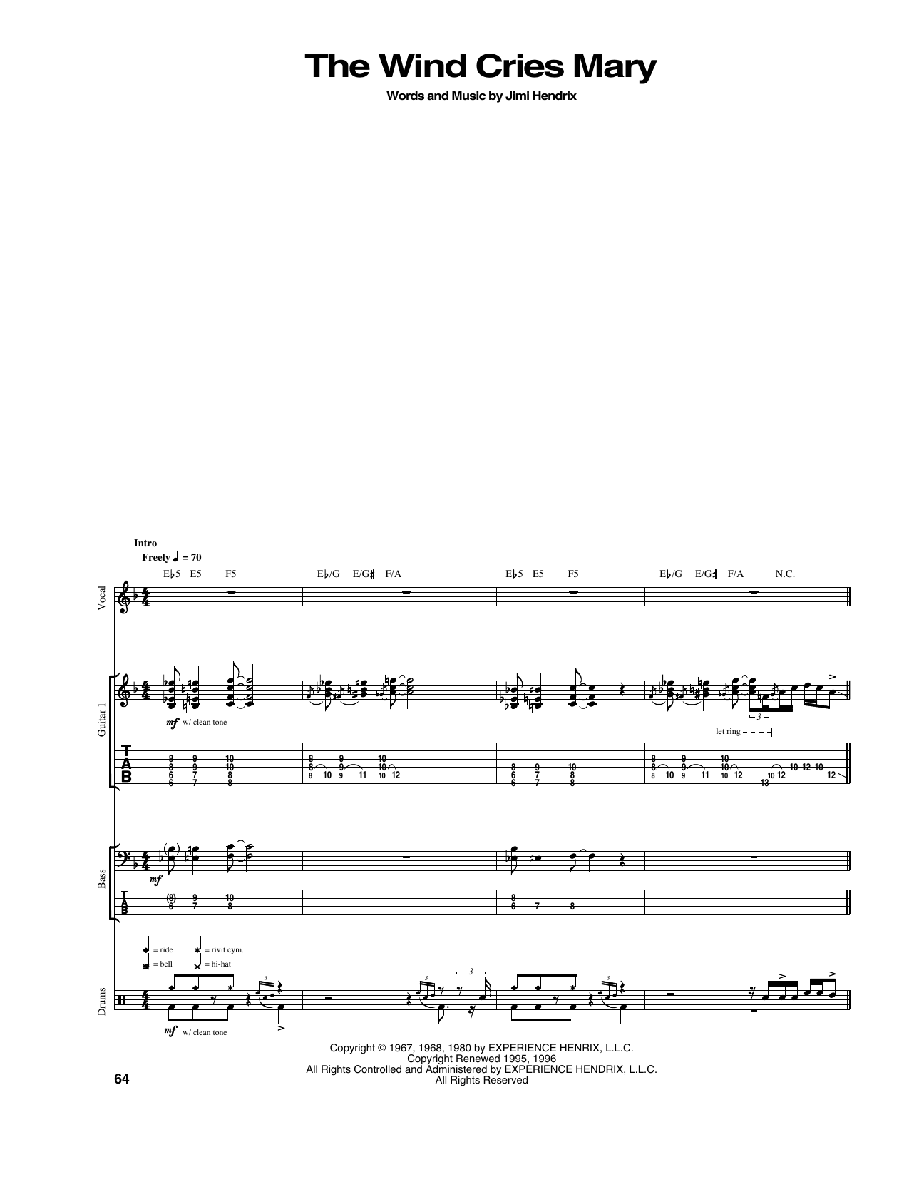 Product gallery: Page 1 of 1 The Wind Cries Mary, Jimi Hendrix