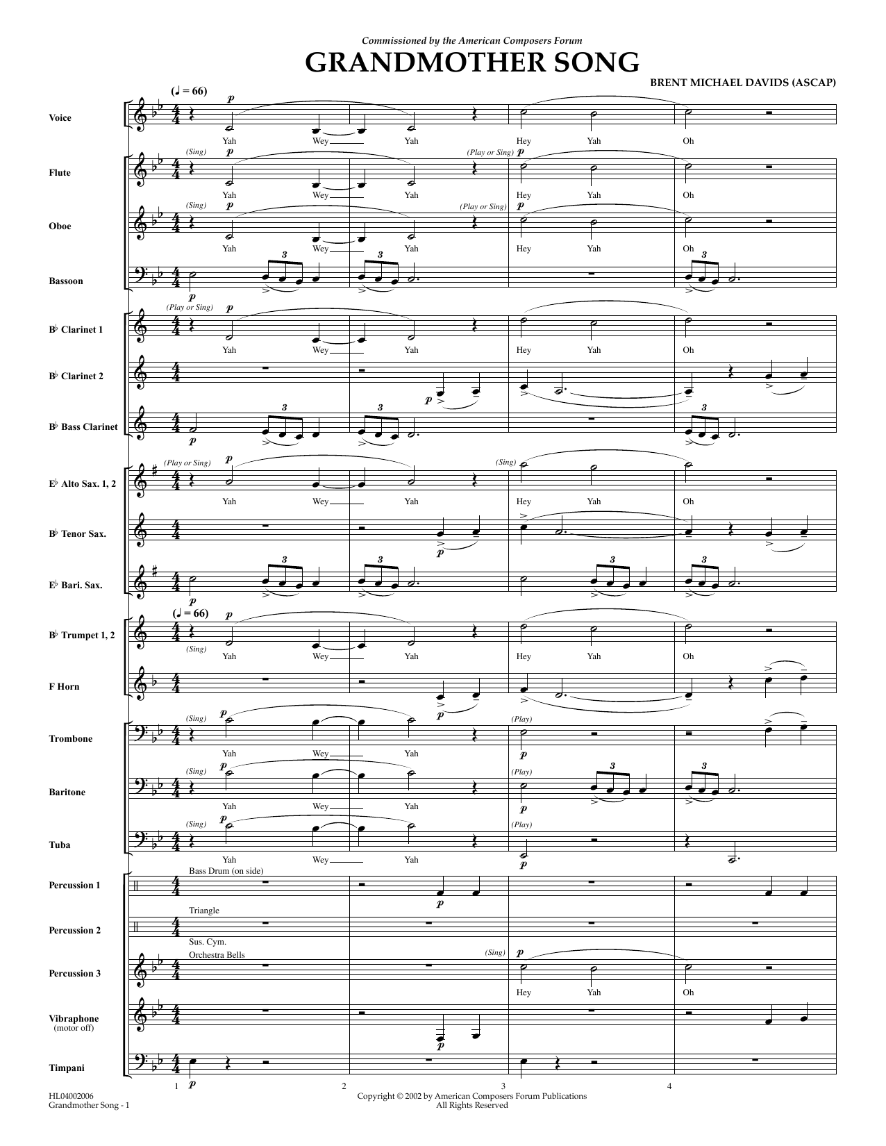 Product picture to: Grandmother Song - Full Score