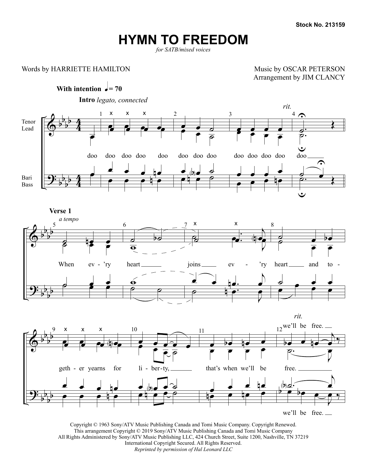 Produktbild zu: Hymn to Freedom (arr. Jim Clancy)
