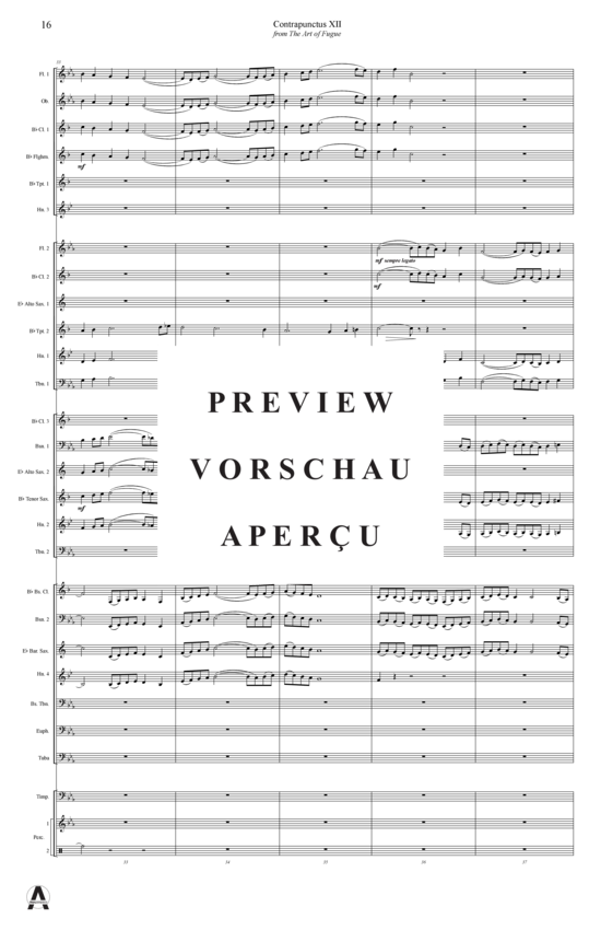 Produktgalerie: Seite 19 von 21 Contrapunctus 12 aus Kunst der Fuge , , (Concert Band)