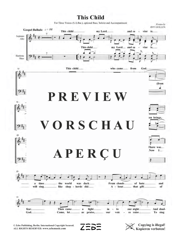 gallery: This Child (Gott wird ein Kind) Psalm 23, , Gemischter Chor und Klavier