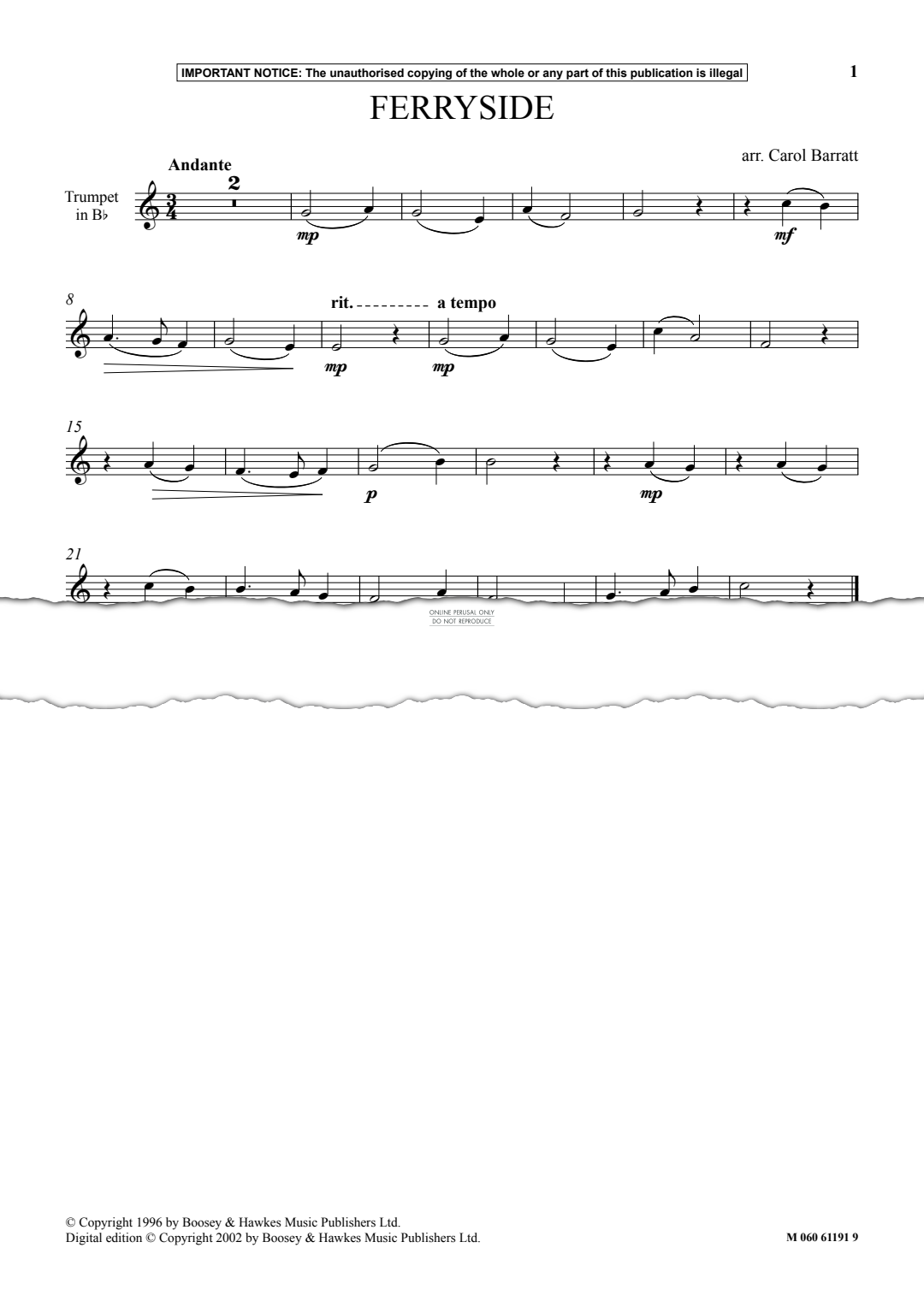 Produktgalerie: Seite 1 von 1 Ferryside, Carol Barratt, Klavier, Trompete