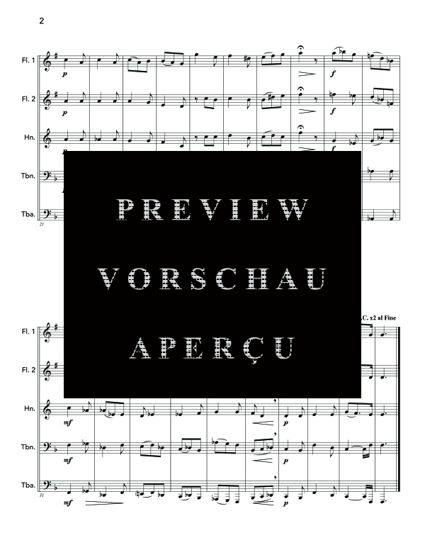 Produktgalerie: Seite 6 von 11 Shepherd´s Farewell, , (Blechbläserquinrtett 2x Flügelhorn, Horn in F, Posaune + Tuba)
