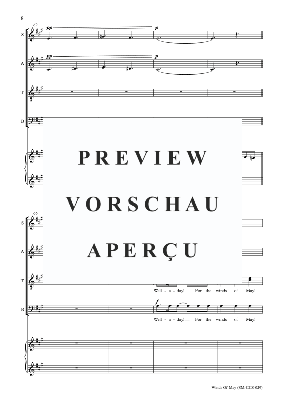 Produktgalerie: Seite 9 von 11 The Winds of May, , Gemischter Chor und Klavier