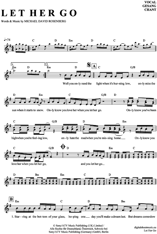 Produktbild zu: Let her go Passenger