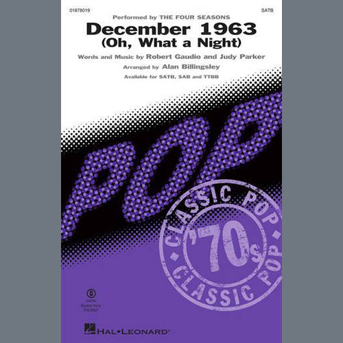 Produktbild zu: December 1963 (Oh, What A Night) (arr. Alan Billingsley)