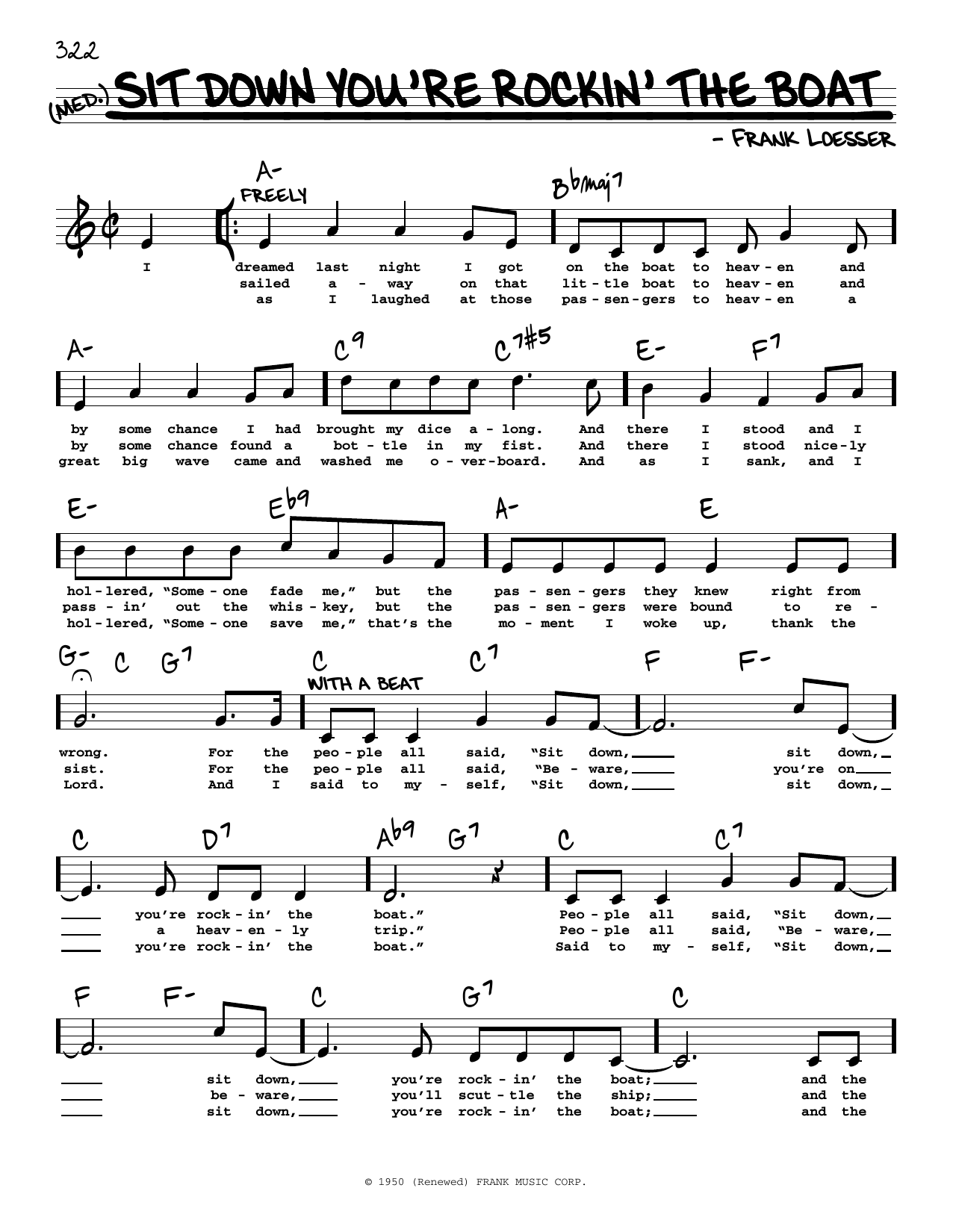 Produktbild zu: Sit Down You're Rockin' The Boat (High Voice) (from Guys And Dolls)
