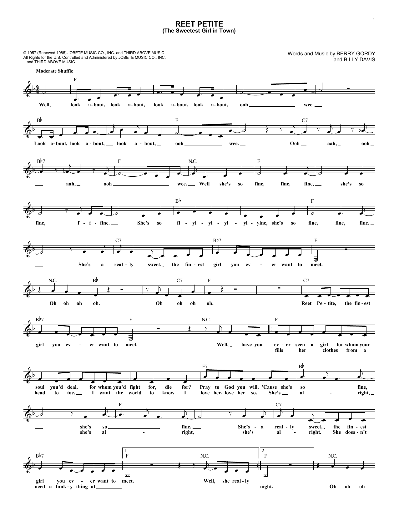 Produktgalerie: Seite 1 von 1 Reet Petite (The Sweetest Girl In Town), Jackie Wilson, Melodieinstrument