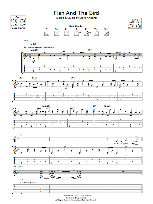 Produktgalerie: Seite 1 von 1 The Fish And The Bird, Mark Knopfler, Gitarre