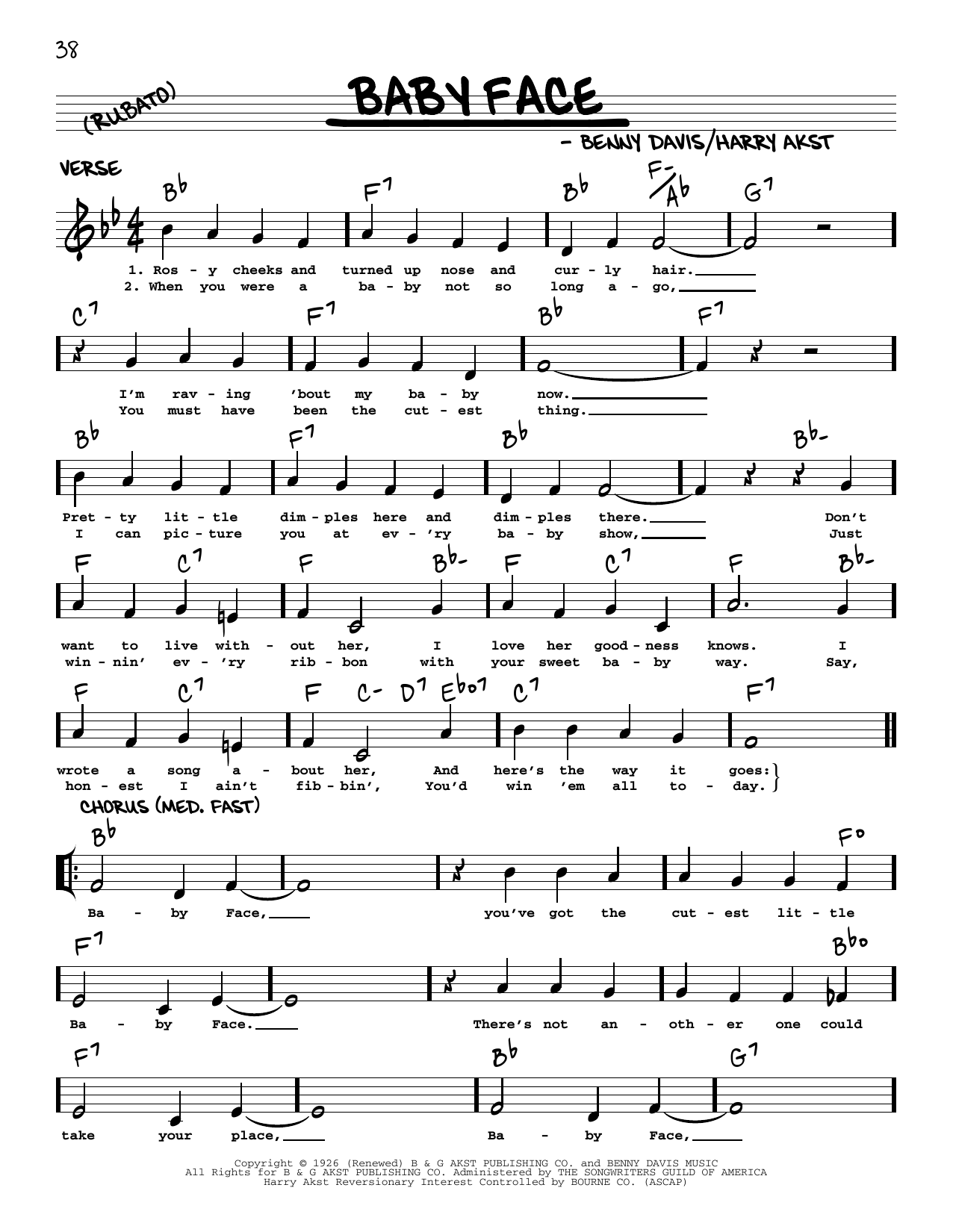 Product picture to: Baby Face (arr. Robert Rawlins)