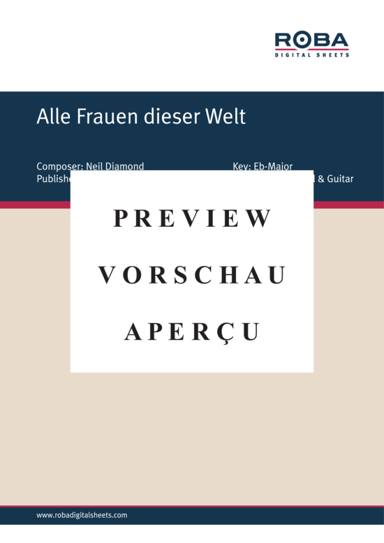 Product gallery: Page 2 of 4 Alle Frauen dieser Welt , , Piano and Voice