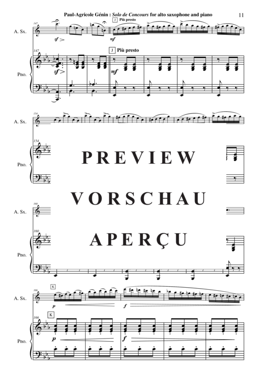 Product gallery: Page 12 of 21 Solo de Concours, opus 13 , , (alto saxophone + piano)