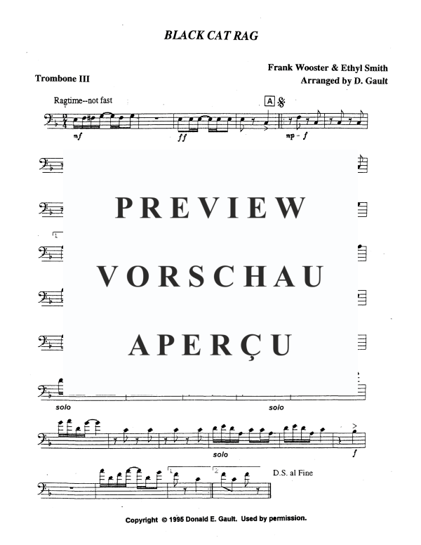 Produktgalerie: Seite 11 von 11 Black Cat Rag, , Posaunen Quartett