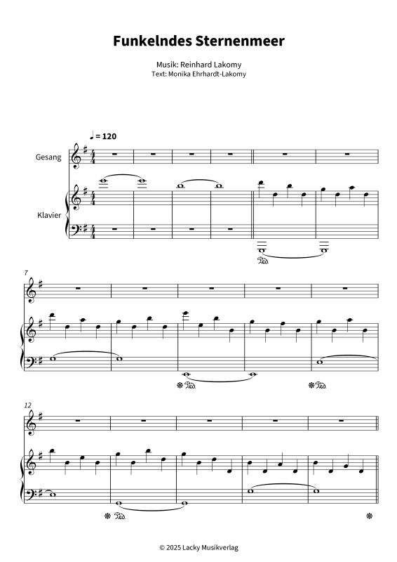 Produktgalerie: Seite 1 von 7 Funkelndes Sternenmeer, , Gesang und Klavier