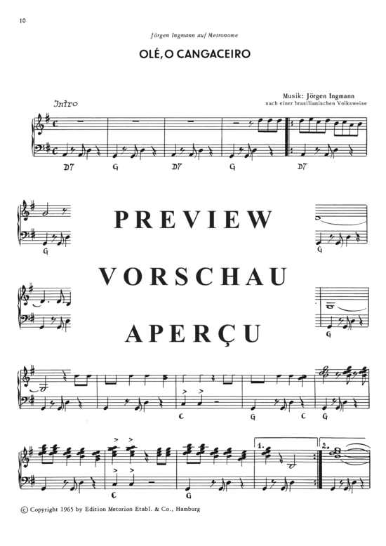 Product gallery: Page 4 of 4 Olé, O Cangaceiro , Ingmann, Jörgen, Piano Solo