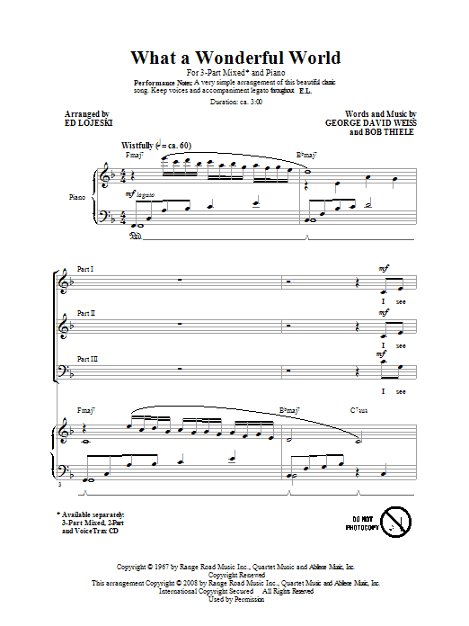 Produktgalerie: Seite 1 von 1 What A Wonderful World, Ed Lojeski, Chor