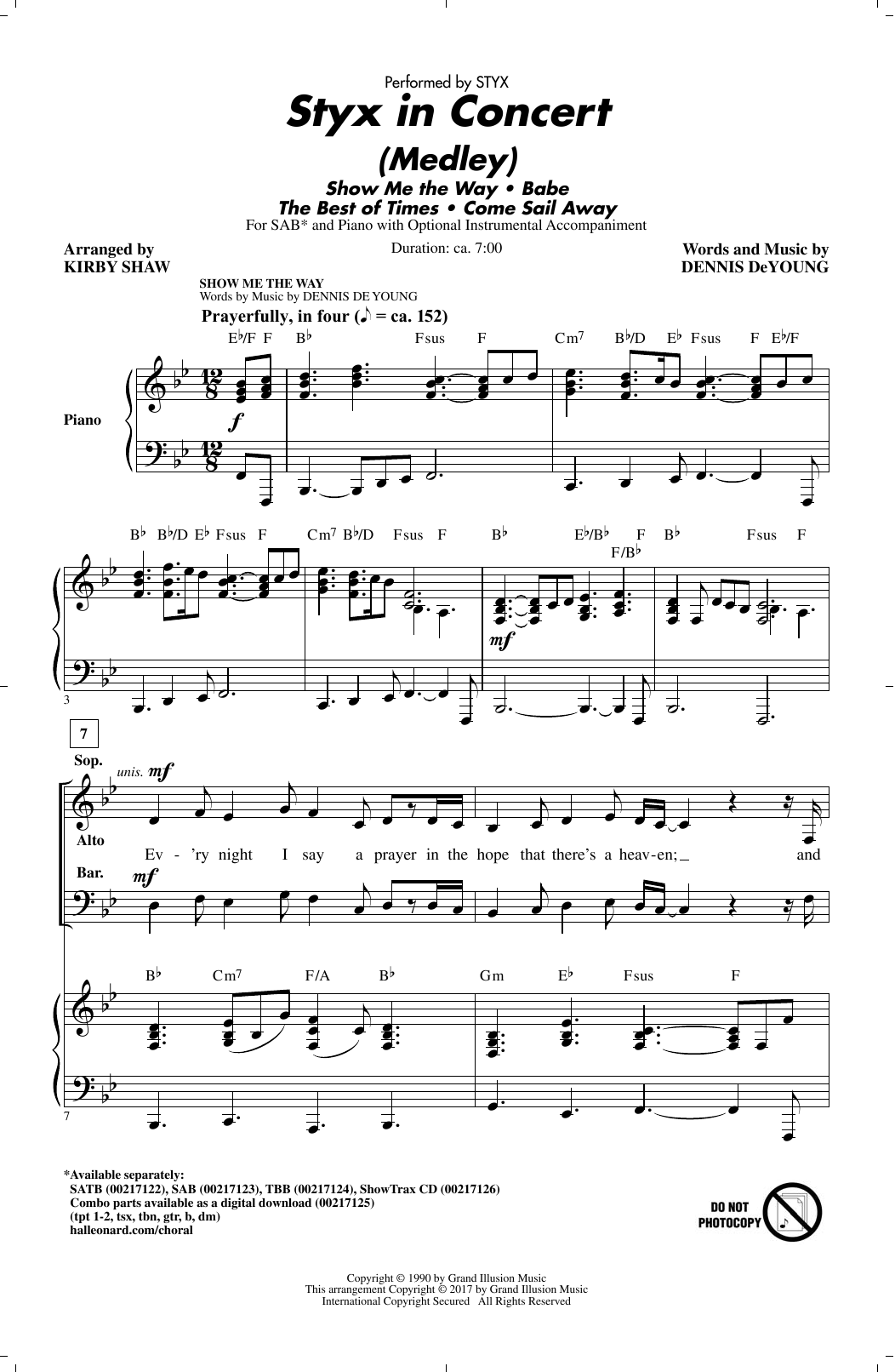 Produktbild zu: Styx In Concert (Medley)