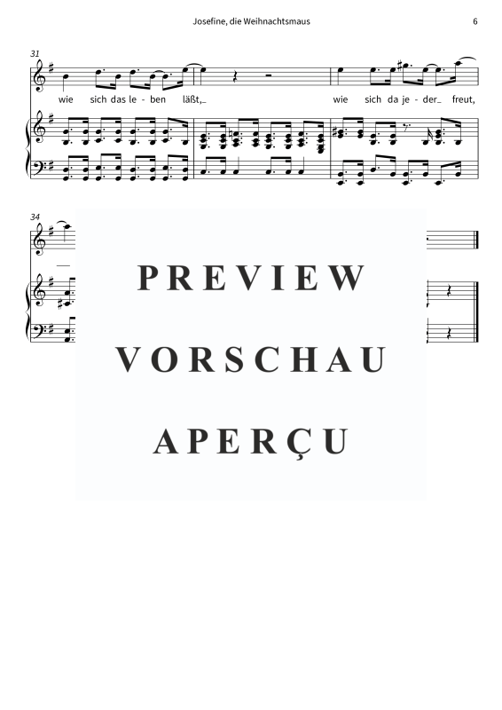 Produktgalerie: Seite 8 von 8 Josefine, die Weihnachtsmaus, , Gesang und Klavier