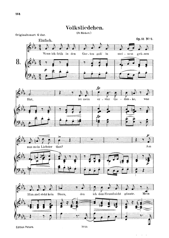 Product picture to: Volksliedchen Op.51 No.2Robert Schumann