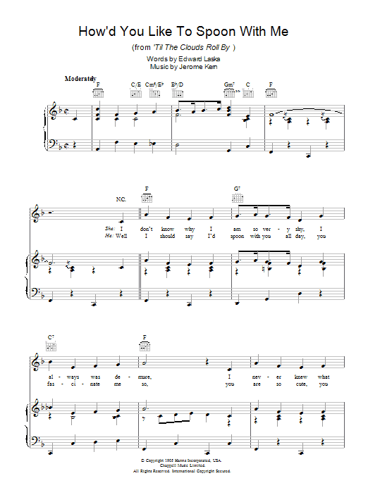 Product gallery: Page 1 of 1 How'd You Like To Spoon With Me, Jerome Kern
