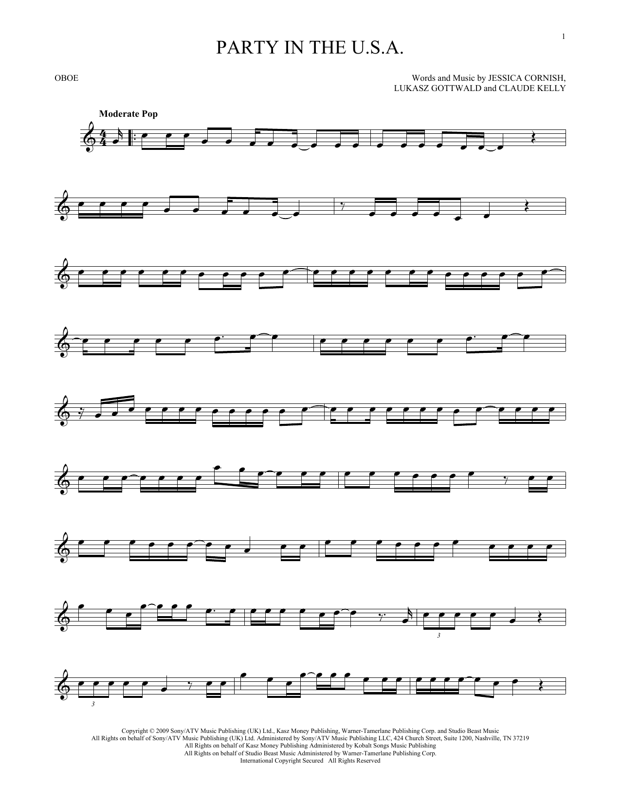 Produktgalerie: Seite 1 von 1 Party In The U.S.A., Miley Cyrus, Oboe