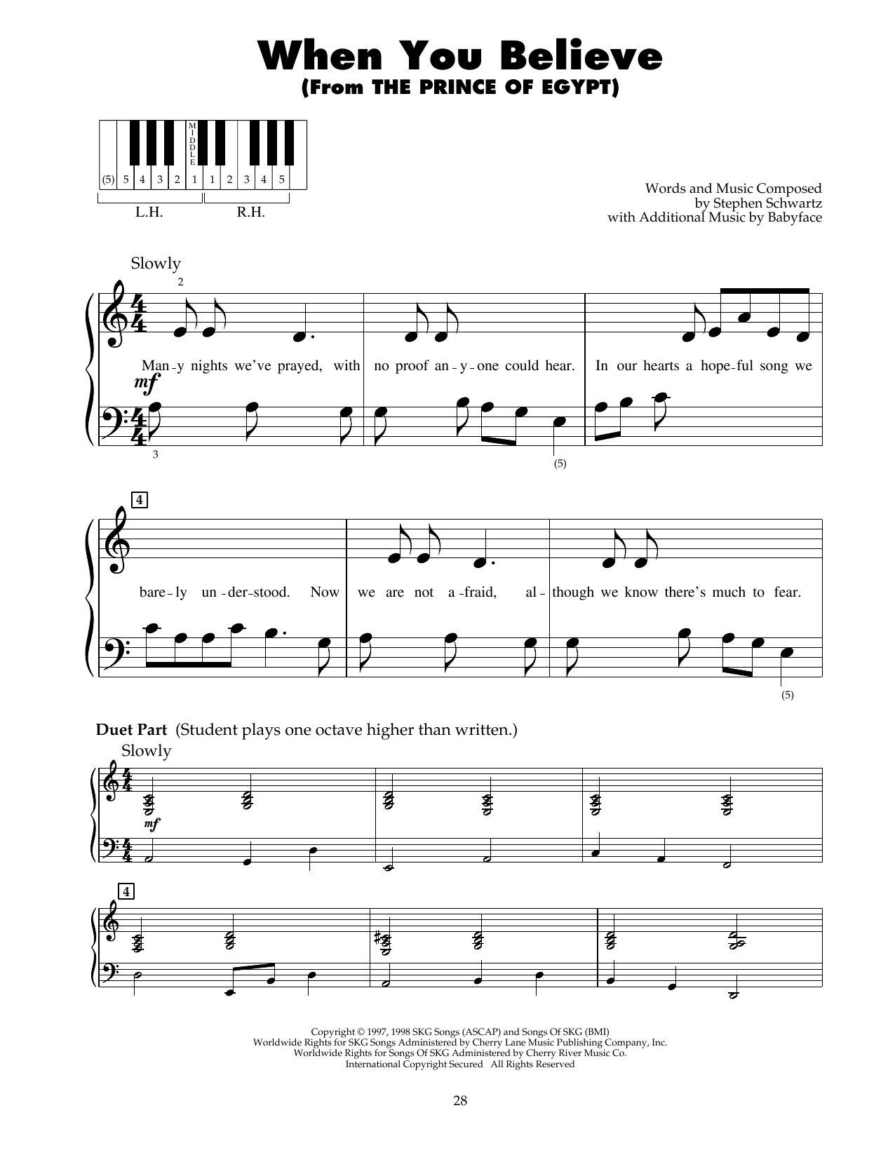 Produktbild zu: When You Believe (from The Prince Of Egypt)