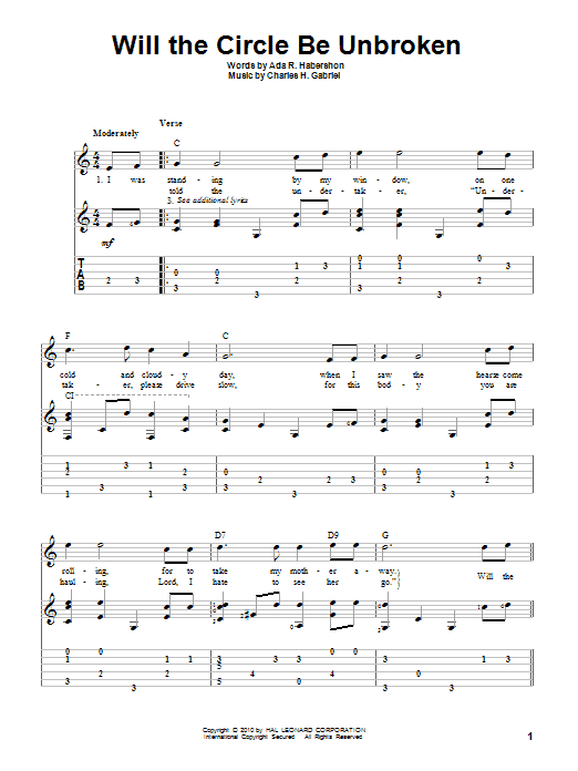 Produktgalerie: Seite 1 von 1 Will The Circle Be Unbroken, Charles H. Gabriel, Gitarre