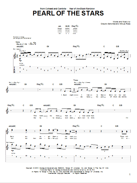 Produktgalerie: Seite 1 von 1 Pearl Of The Stars, Coheed And Cambria, Gitarre