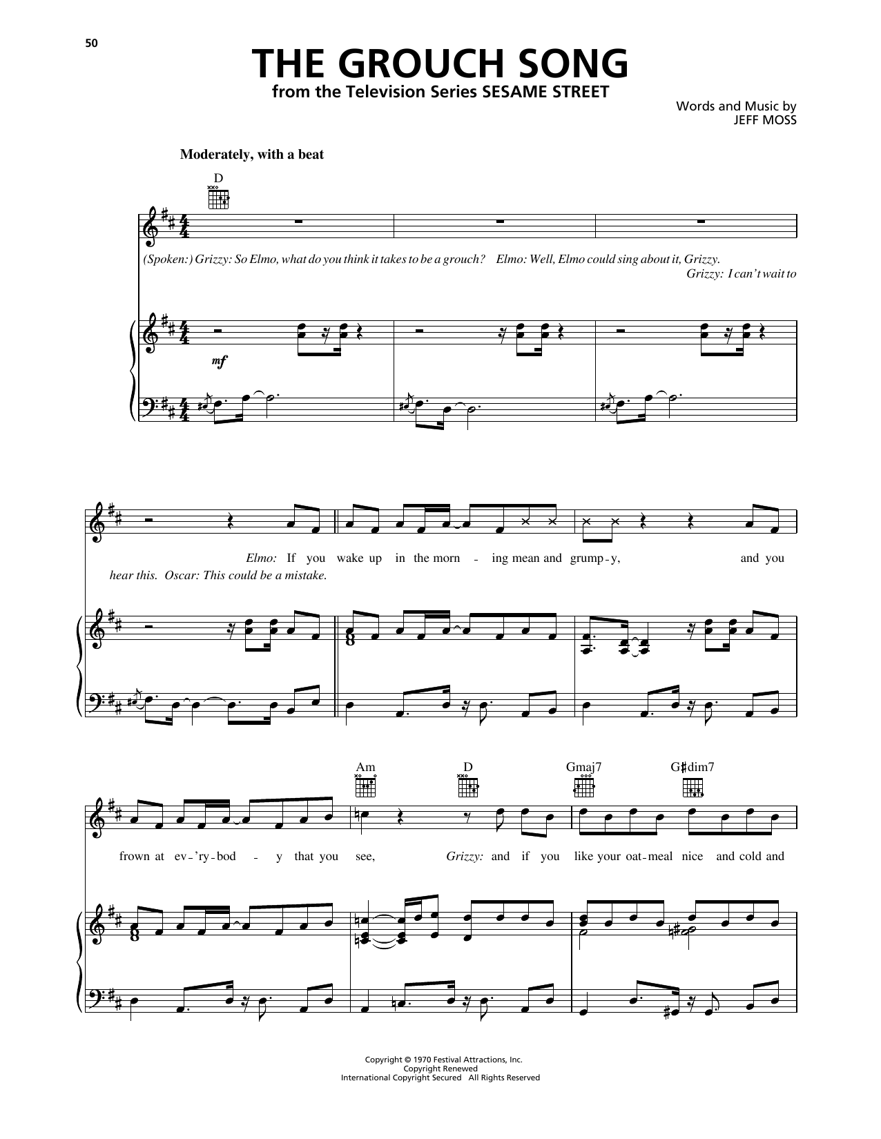 Produktbild zu: The Grouch Song (from Sesame Street)