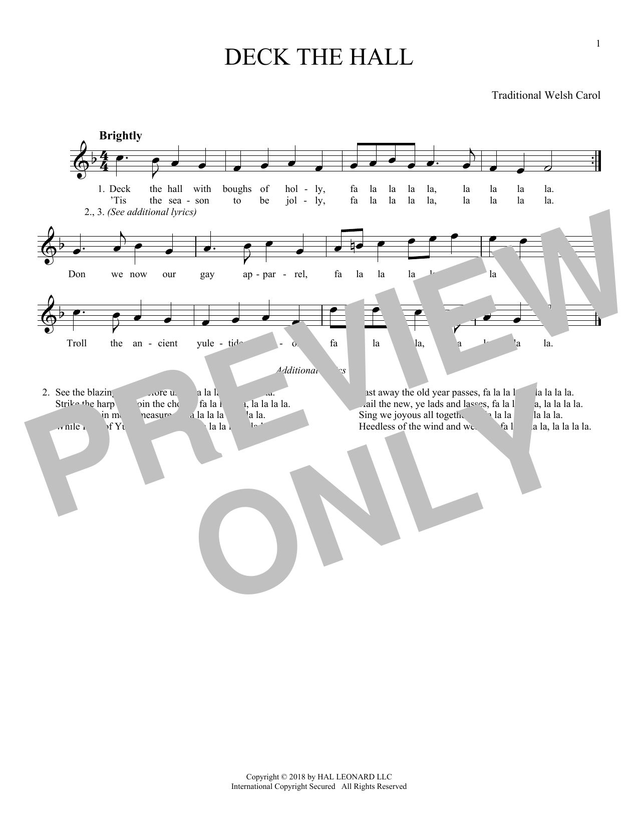 Product gallery: Page 1 of 1 Deck The Hall, Traditional Welsh Carol