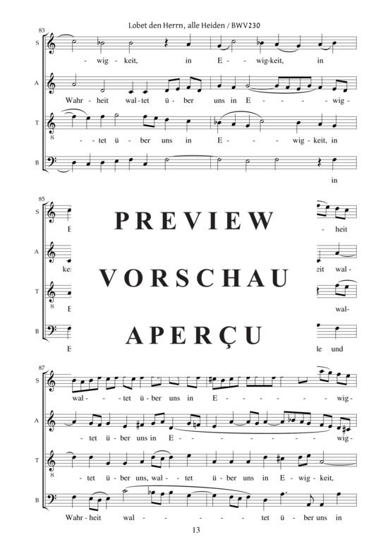 gallery: Motette Lobet den Herrn, alle Heiden BWV 230 , , (Gemischter Chor)