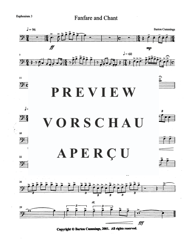 Produktgalerie: Seite 9 von 11 Fanfare and Chant, , Tuba Ensemble EEEETT