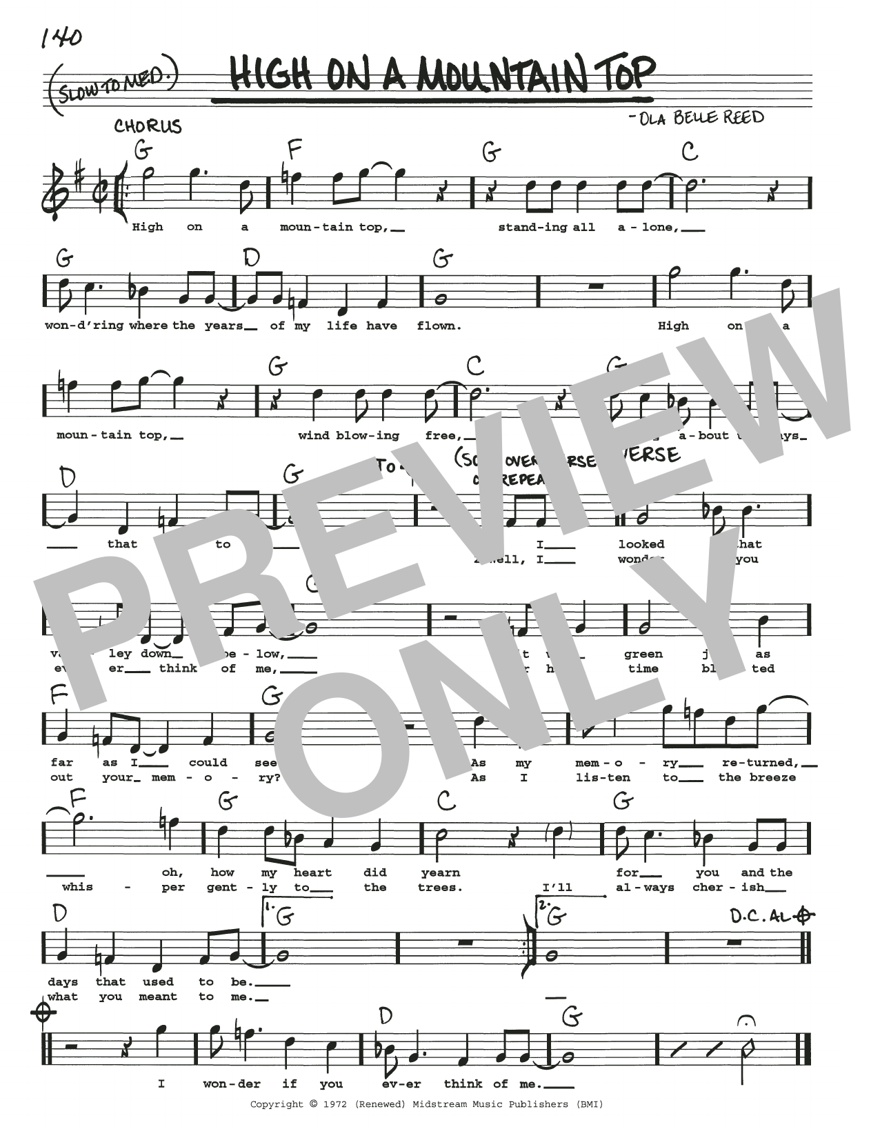 Produktbild zu:  High On A Mountain Top - Ola Belle Reed