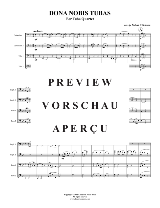 Product gallery: Page 2 of 9 Dona Nobis Tubas , , (Tuba Quartet: 2x Baritone, 2xTuba)