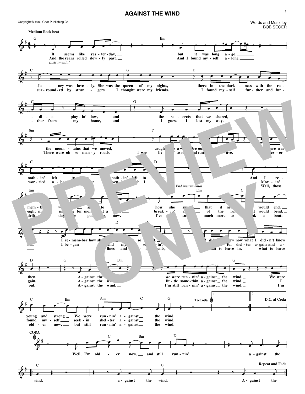 Product picture to:  Against The Wind - Bob Seger